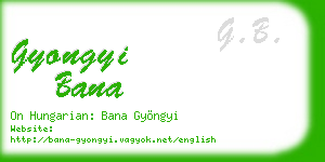 gyongyi bana business card
